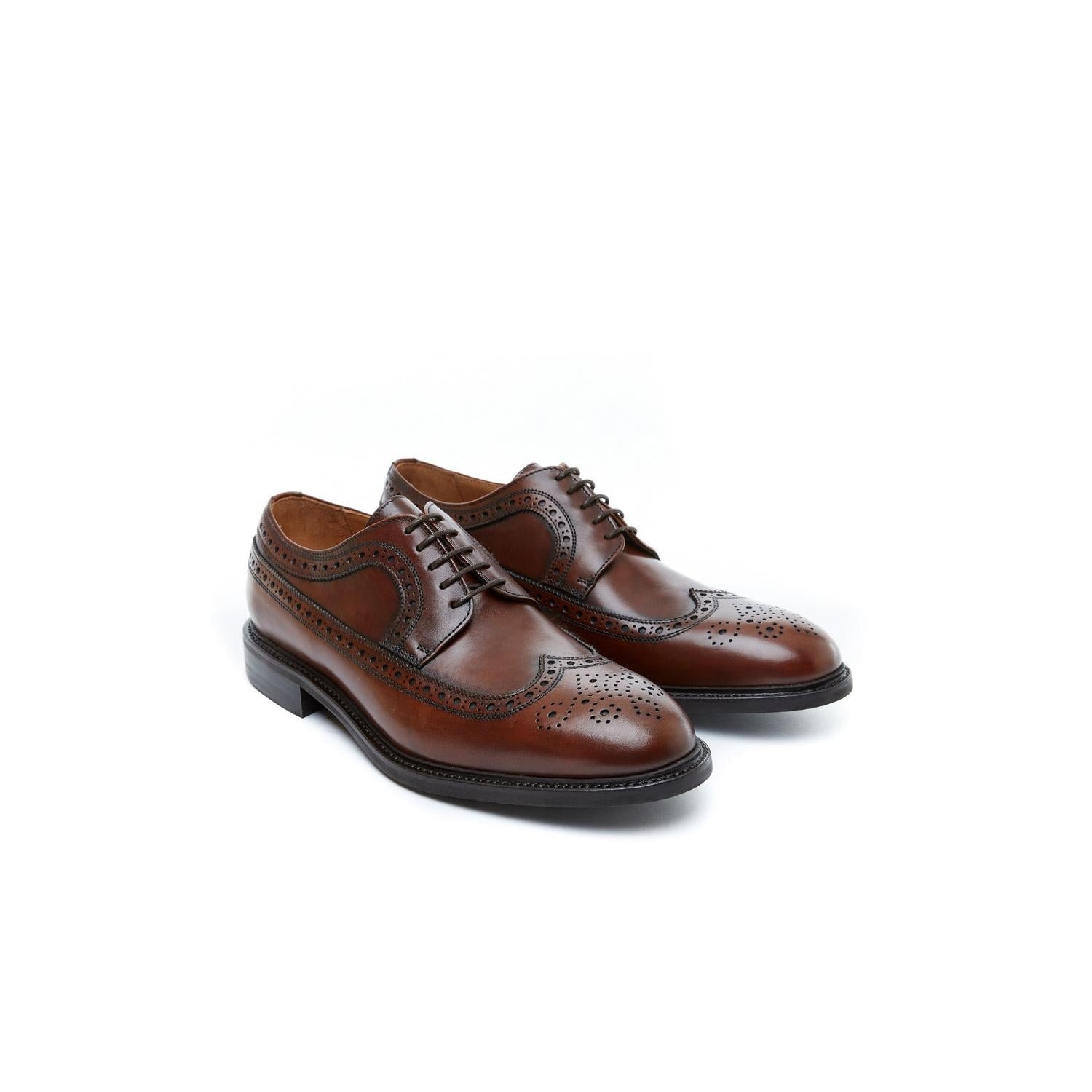 Derby À Bout D'Aile Long Goodyear - Marron Acajou - Homme