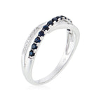 Bague "Croisé Saphir"- Or Blanc - Or Blanc
