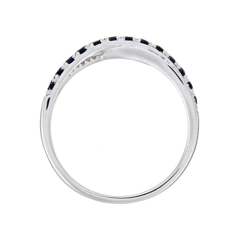 Bague "Croisé Saphir"- Or Blanc - Or Blanc