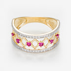 Bague "Rubis Losange" - Or Jaune 375/1000