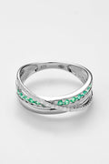 Bague "Rêve D'Émeraude" D0,08/27 E0,19/13