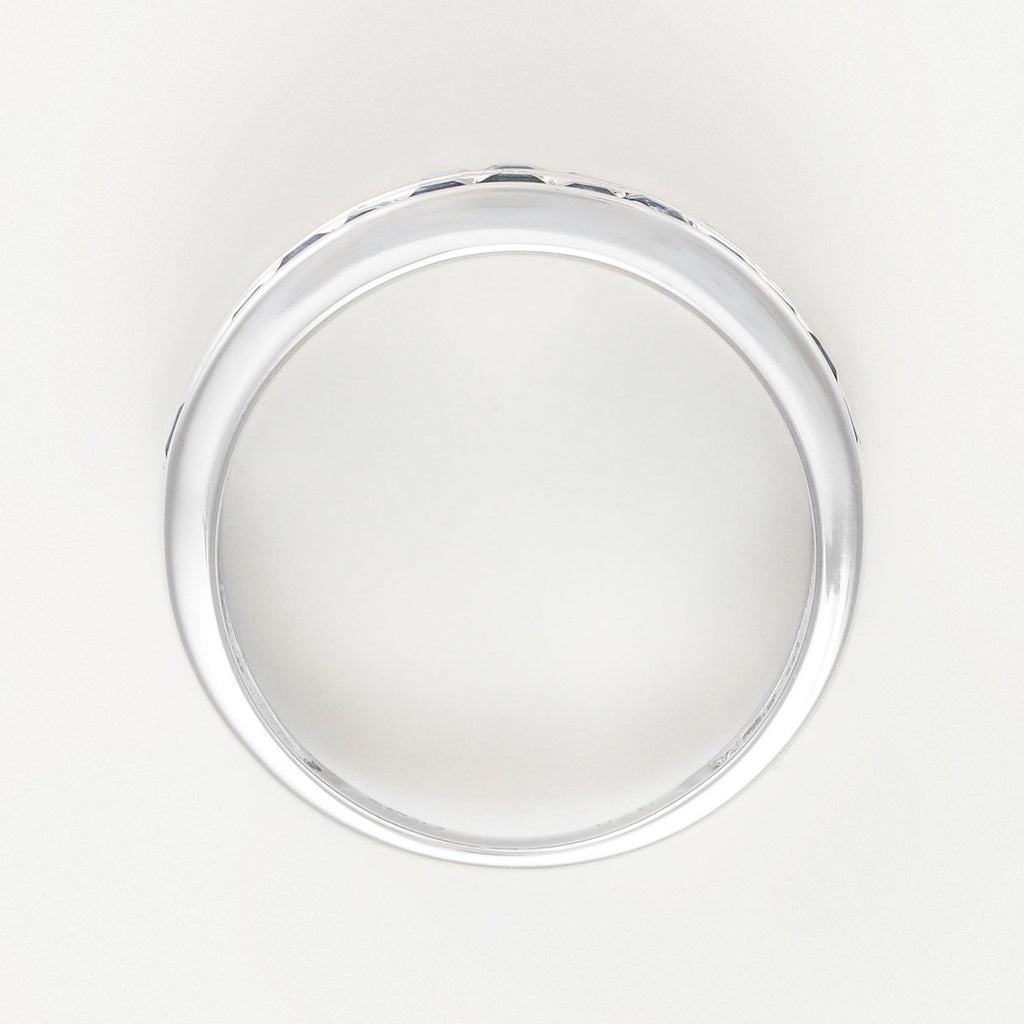 Bague "Princesses Saphir" D0,17/18 Saphir 1,7/26 - Or Blanc 375/1000