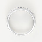 Bague "Princesses Saphir" D0,17/18 Saphir 1,7/26 - Or Blanc 375/1000