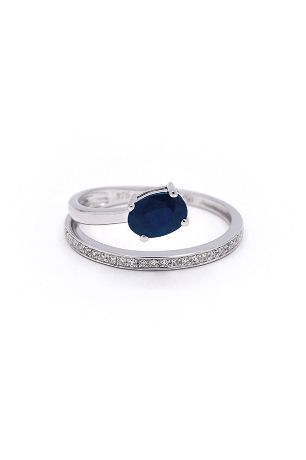Bague "Sannia" Dimanats 0,07Ct/23 Saphir 0,56Ct/1