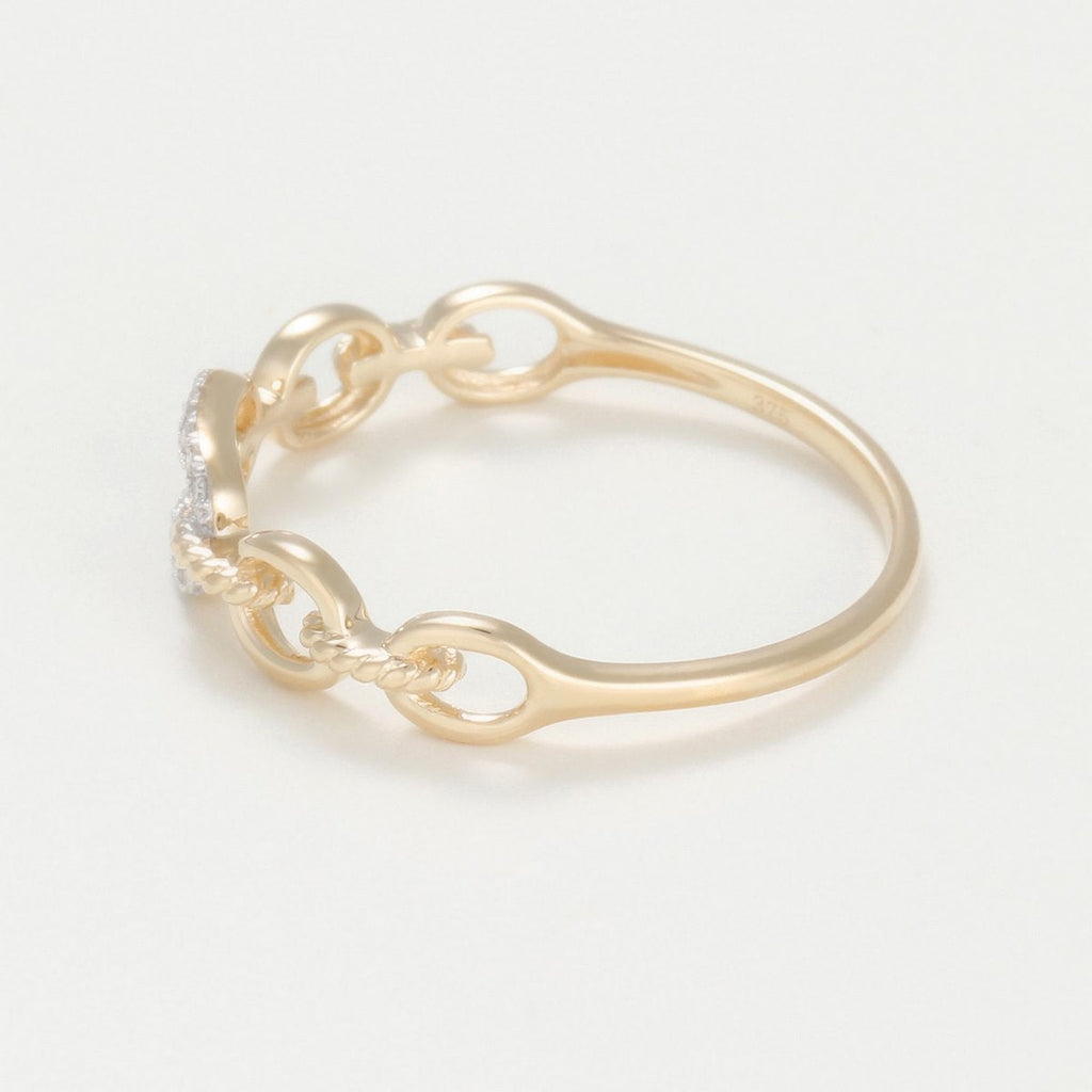 Bague "Hana" D0,04/14 - Or Jaune 375/1000