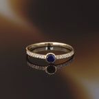 Bague "Solo Saphir" 0,27Ct/1 Or Jaune 375/1000