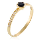 Bague "Solo Saphir" 0,27Ct/1 Or Jaune 375/1000