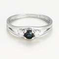 Bague " Marine" 3,7Ct/1 Or Saphir Et Blanc 375/1000