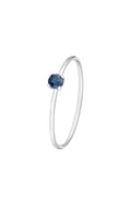 Bague "Only One 0,54Ct/1" Saphir, Or Blanc 375/1000