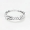 Bague "Croce" D0,025/15 - Or Blanc