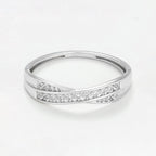 Bague "Croce" D0,025/15 - Or Blanc