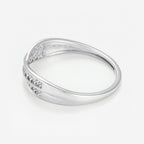 Bague "Croce" D0,025/15 - Or Blanc