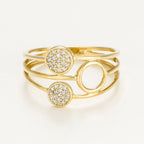 Bague "Trio De Bulles" D0,09/38 Or Jaune