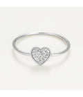 Bague "Coeur Tendresse" - D0,05/26 - Or Blanc