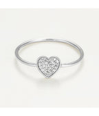 Bague "Coeur Tendresse" - D0,05/26 - Or Blanc
