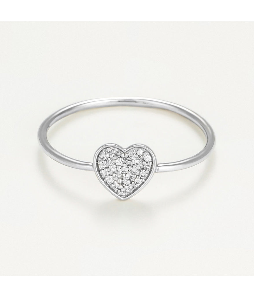 Bague "Coeur Tendresse" - D0,05/26 - Or Blanc