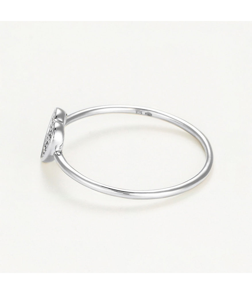 Bague "Coeur Tendresse" - D0,05/26 - Or Blanc