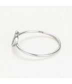 Bague "Coeur Tendresse" - D0,05/26 - Or Blanc