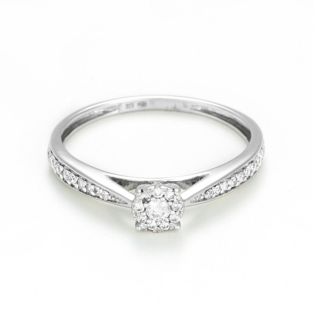 Bague "Solitaire Radieux" D0,020/28