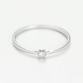 Bague "Solitaire Délicat"- Or Blanc - Or Blanc