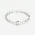 Bague "Solitaire Délicat"- Or Blanc - Or Blanc