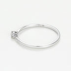 Bague "Solitaire Délicat"- Or Blanc - Or Blanc