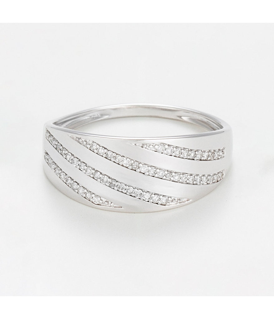Bague "Fourreau"- Or Blanc - Or Blanc