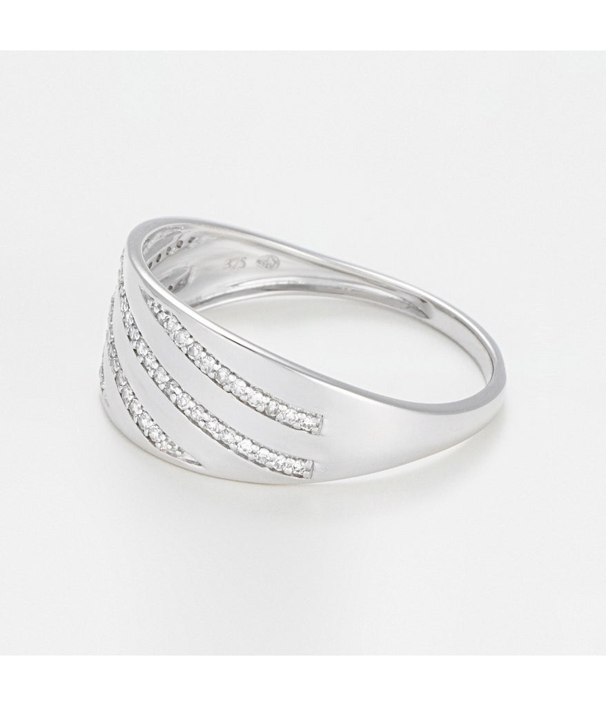 Bague "Fourreau"- Or Blanc - Or Blanc