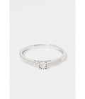Bague Solitaire Antique  D0,04/1 - Or Blanc