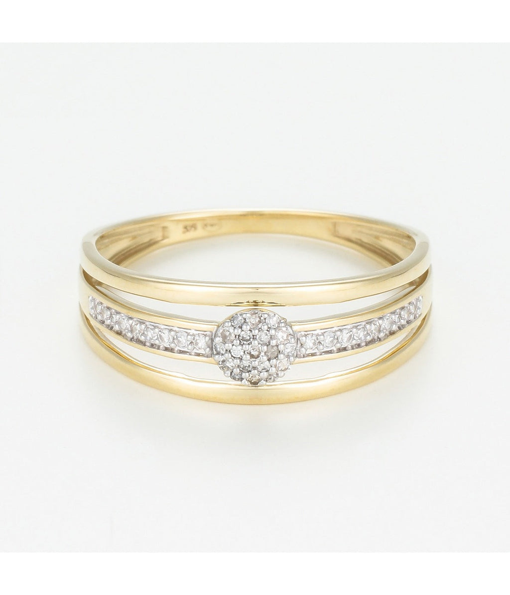 Bague "Jelena" D0,10/37 - Or Jaune 375/1000