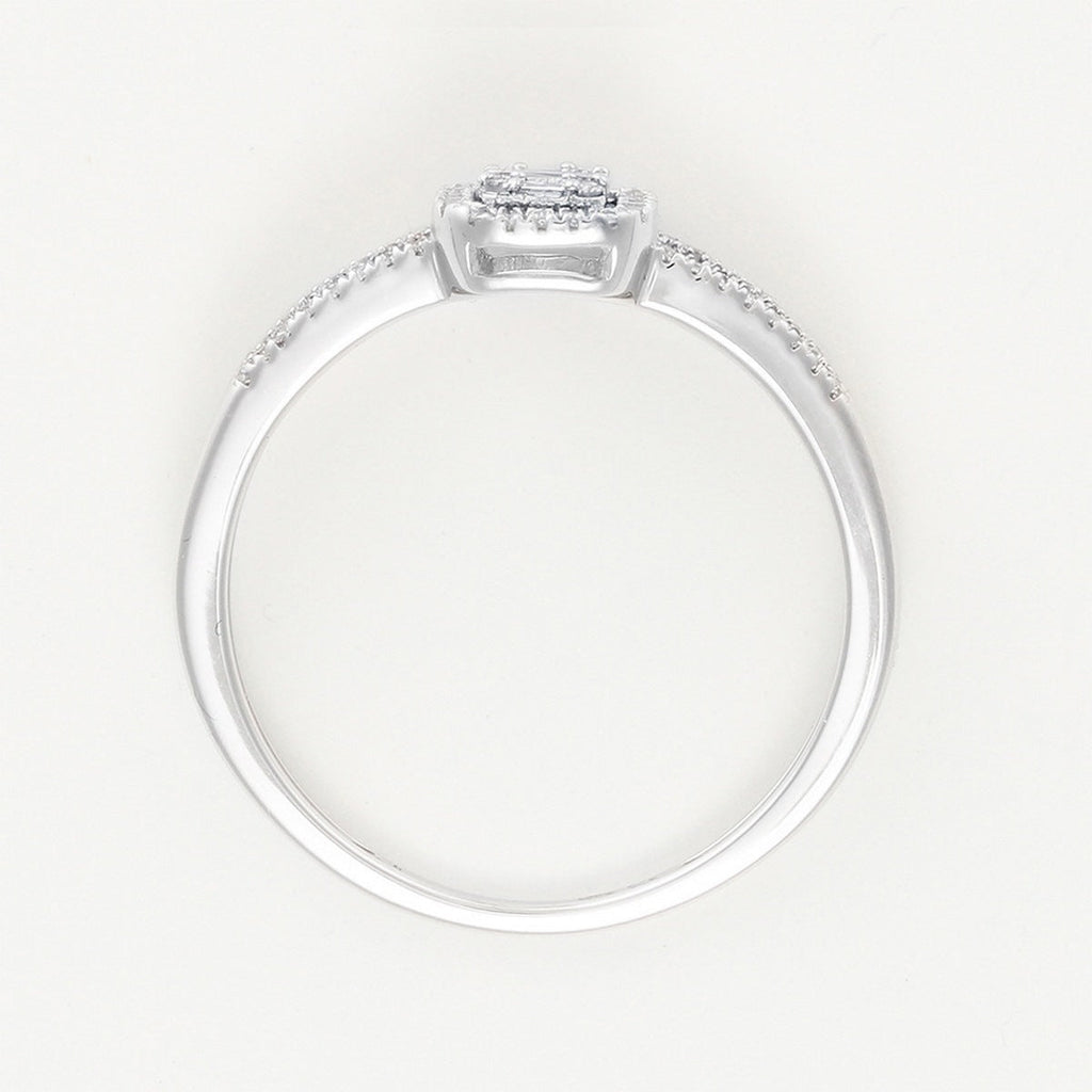 Bague "Brillants Baguettes" - Or Blanc