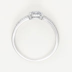 Bague "Brillants Baguettes" - Or Blanc