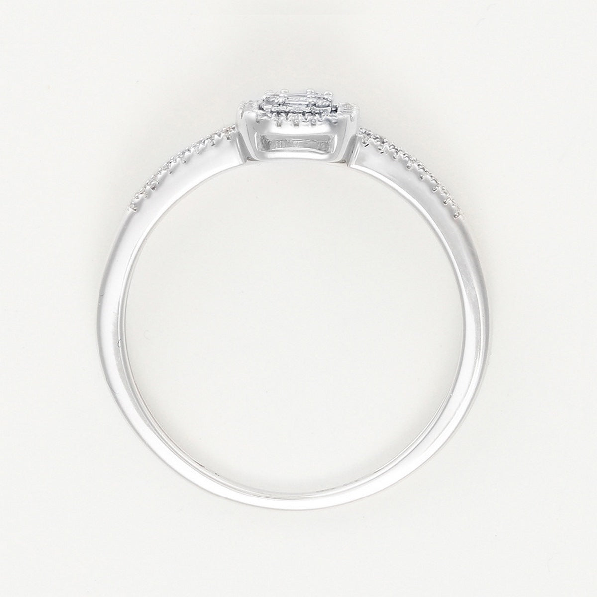 Bague "Brillants Baguettes" - Or Blanc