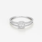 Bague "Brillants Baguettes" - Or Blanc