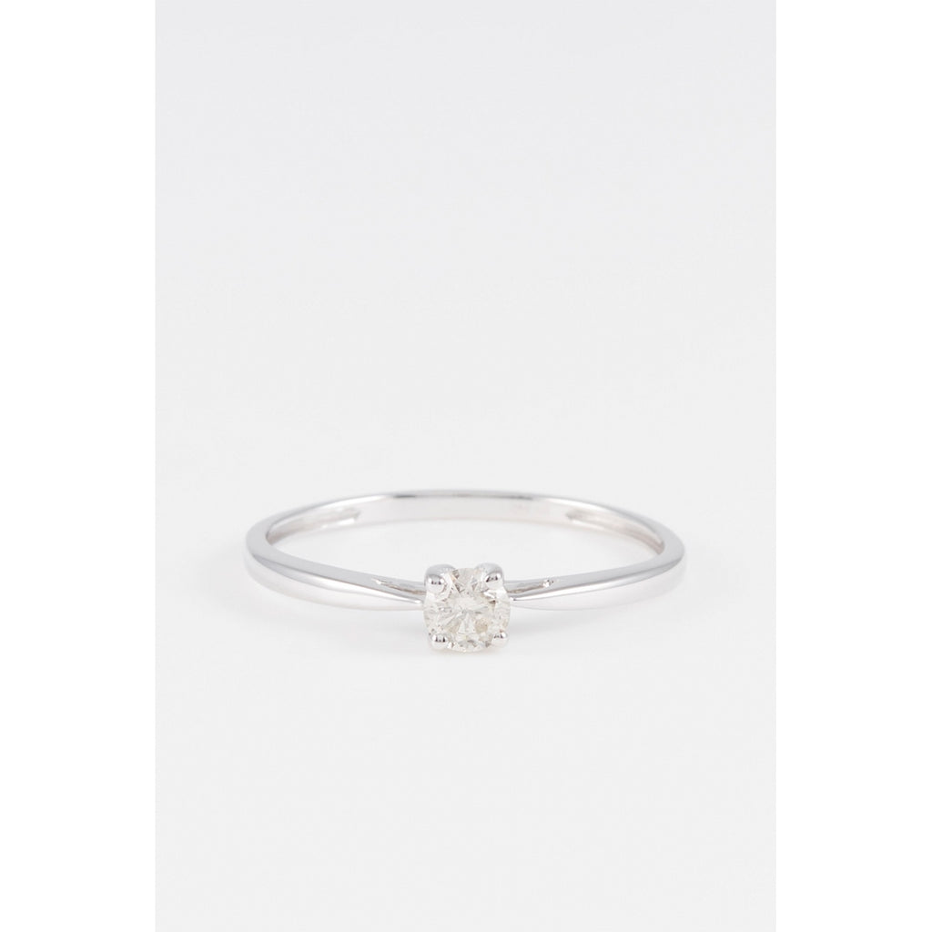 Bague "Paulina" Diamant D 0,16/1 - Or Blanc 375/1000