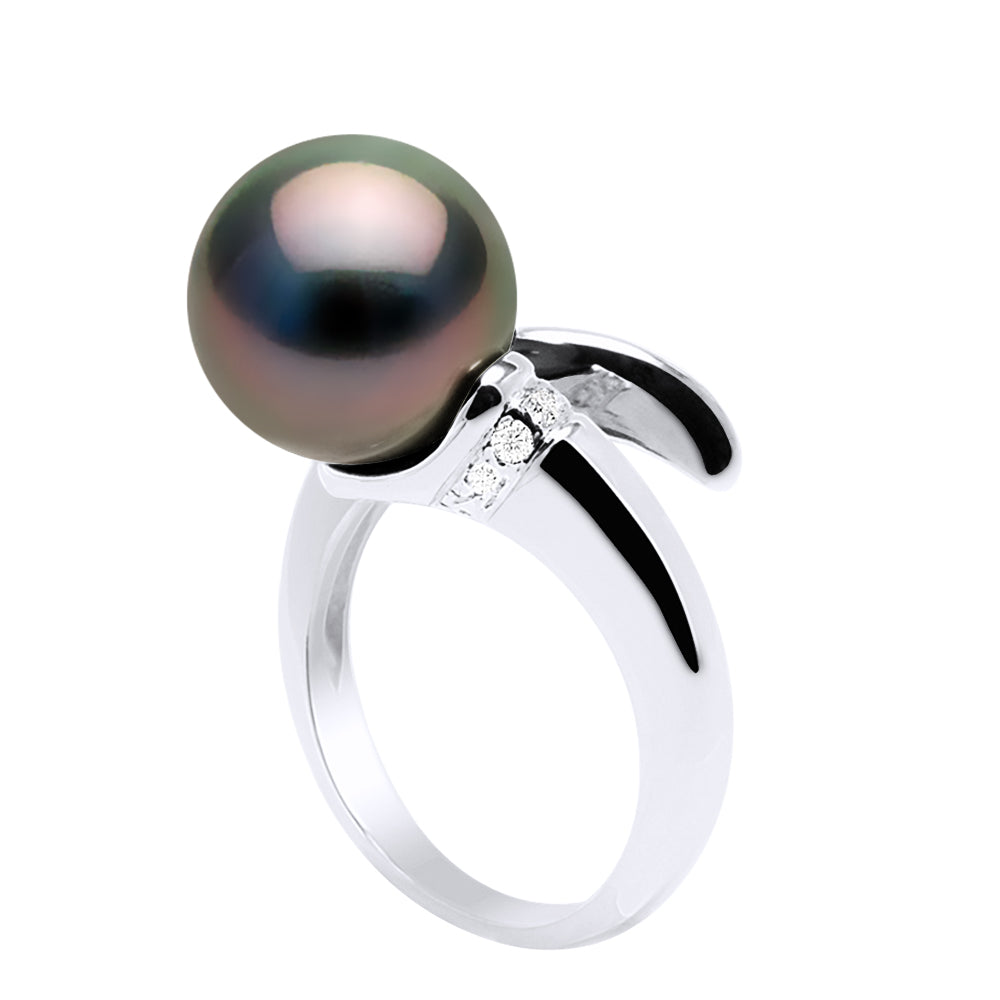 Bague Joaillerie Prestige "Spirale" - Diamants 0,10 Cts