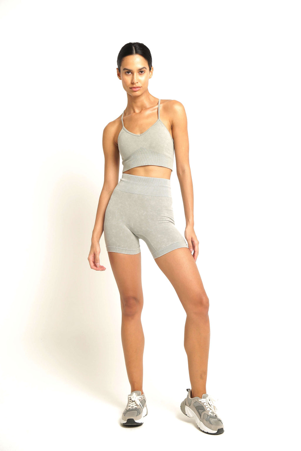 Brassière Sport Dos Nageur gris beige