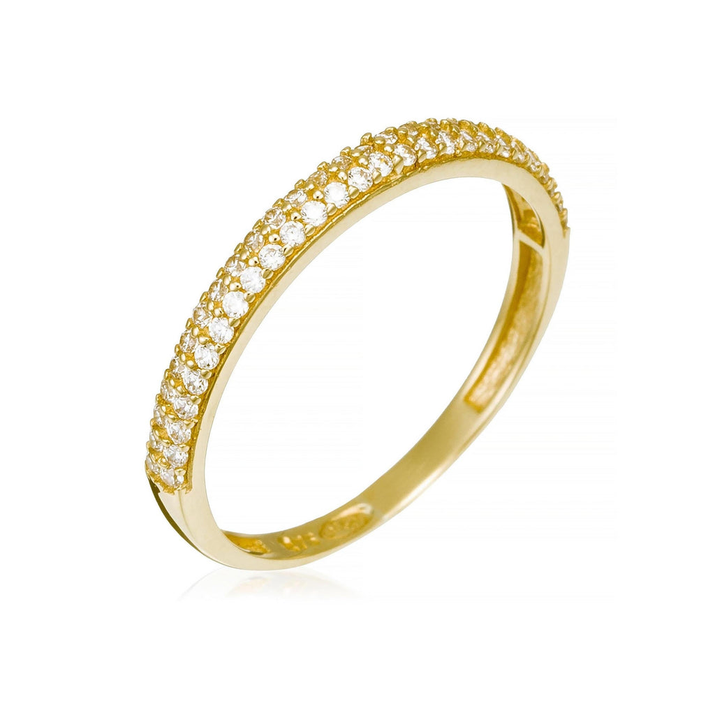 Bague "Amour Innocent" Or Jaune 375/1000 Et Zirconium