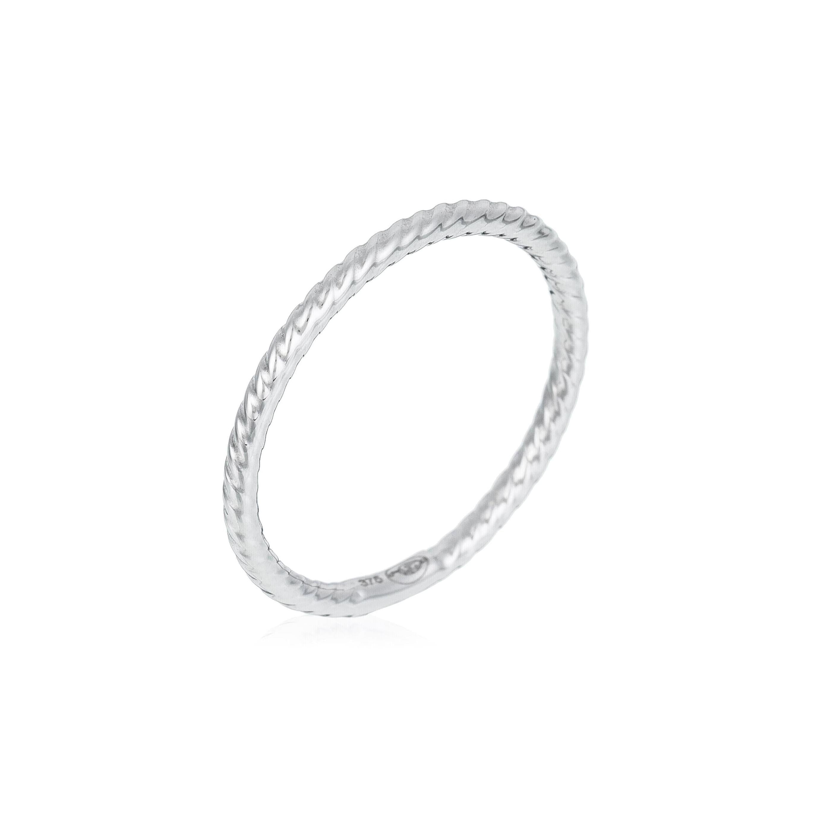 Bague "Pour Toujours" Or Blanc 375/1000