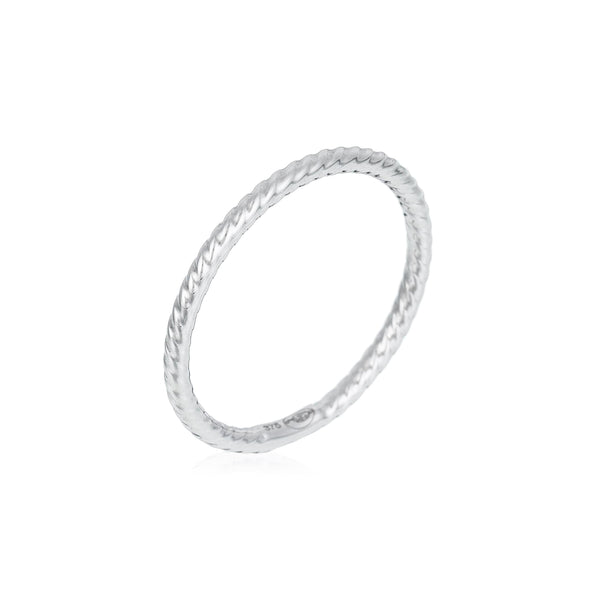 Bague "Pour Toujours" Or Blanc 375/1000