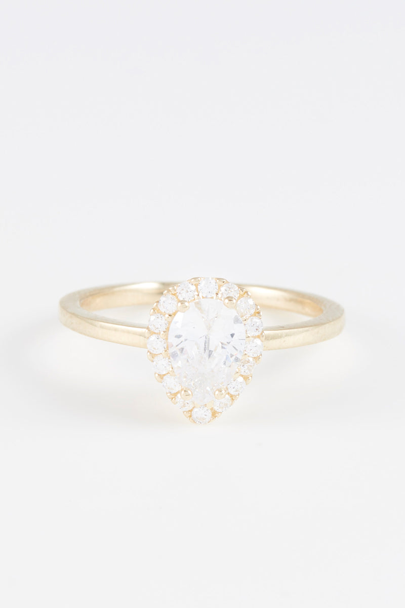 Bague "Greenwich" Or Jaune 375/1000 Et Zirconium