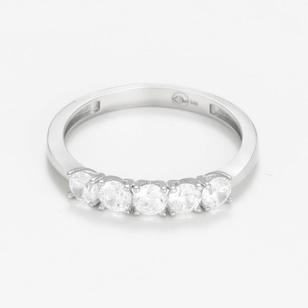Bague "Suzy" - Or Blanc 375/1000 Et Zirconium