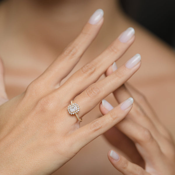 Bague "My Queen" Or Jaune 375/1000 Et Zirconium
