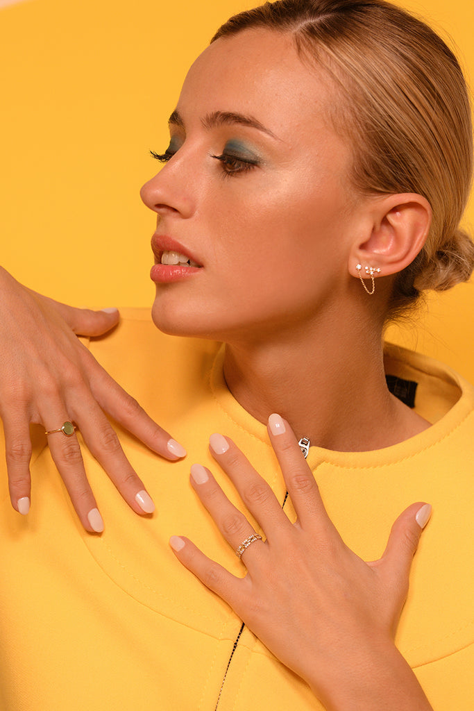 Bague "Ana" - Or Jaune 375/1000 Et Zirconium