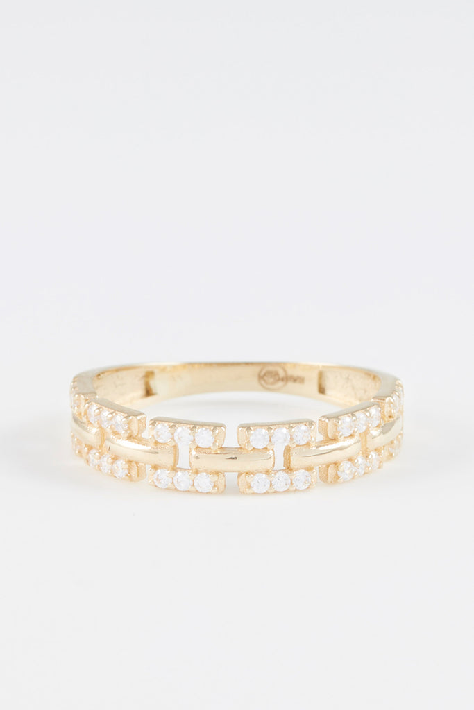 Bague "Ana" - Or Jaune 375/1000 Et Zirconium