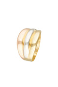 Bague "Trianon" - Or Jaune - Or Rose Et - Or Blanc 375/1000