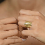 Bague "Armadillo" Or Jaune 375/1000