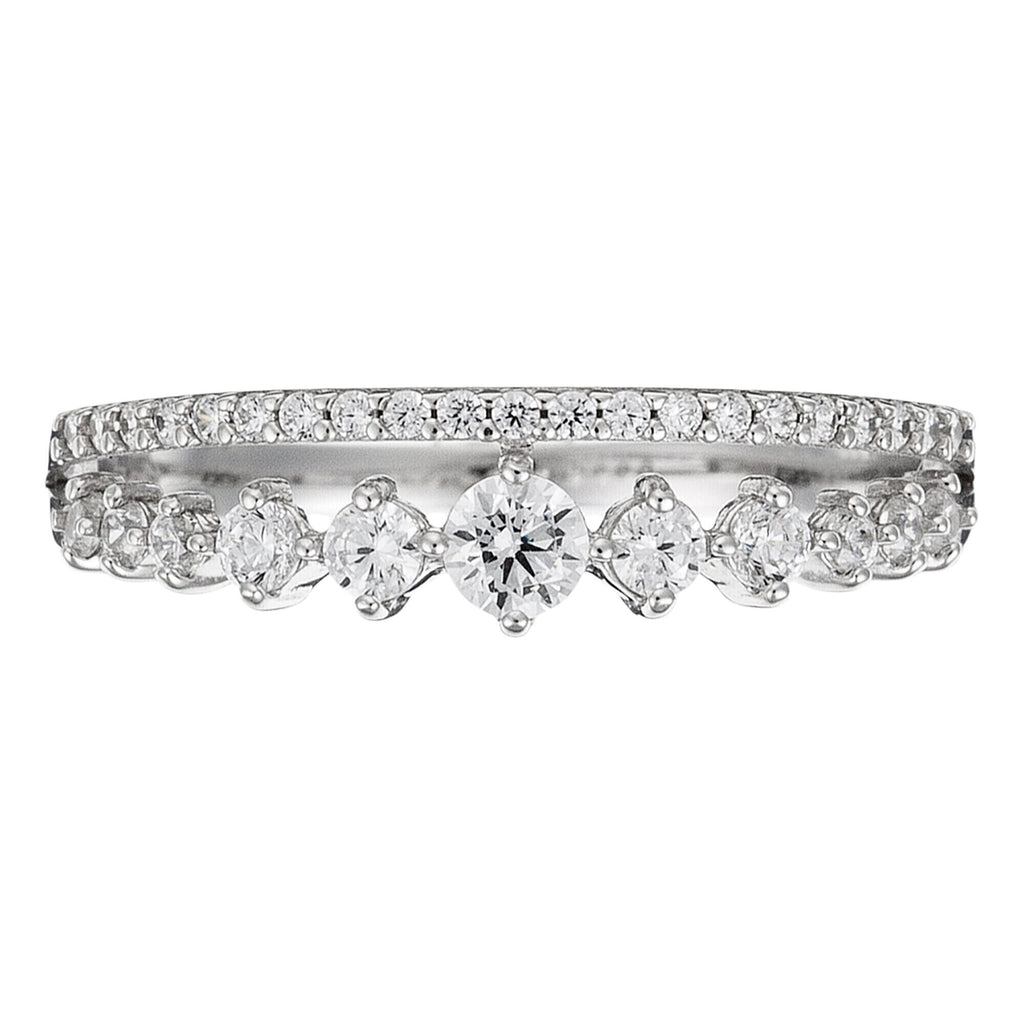Bague "Ma Reine" - Or Blanc 375/1000
