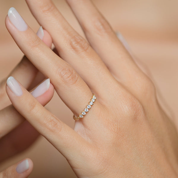 Bague "Bella" Or Jaune 375/1000 Et Zirconium