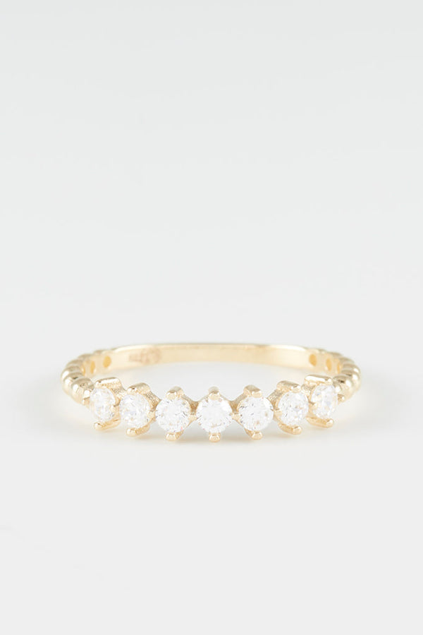 Bague "Bella" - Or Jaune 375/1000 Et Zirconium